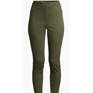 NOBO Super High Rise Jegging Olive Green Women's Jeans M 7-9